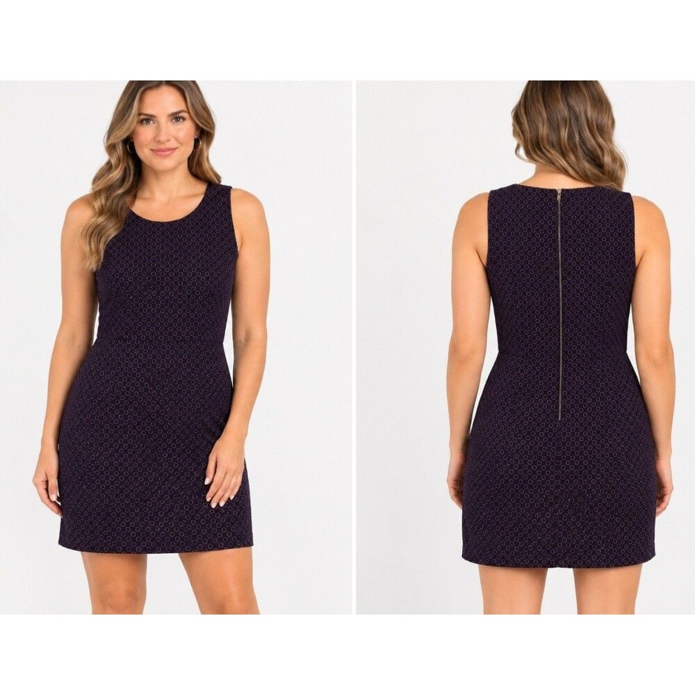 THE LIMITED Black Dress Womens Sleeveless Back Zip Polka Dot Short Mini Dress